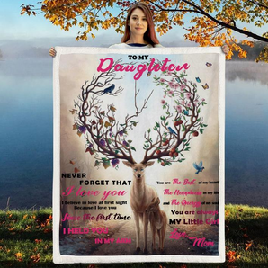 Christmas discount 50% -To my Daughter- elk- Blanket