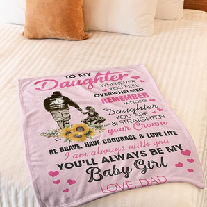 50% OFF Best Gift-Dad To Daughter, Love Dad - Blanket