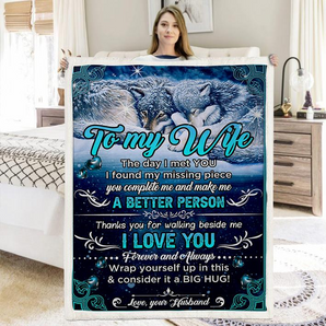 50% OFF Best Gift - Husband To Wife - I Love You - Blanket