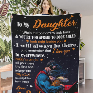 Christmas limited time discount 50%-To my Daughter -Super Father-Blanket