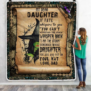 From Dad to My Daughter -Remember Whose Daughter You Are - Halloween Fleece Blanket