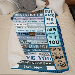 50% OFF Best Gift- Mom To Daughter - Smile More, Worry Less - Blanket