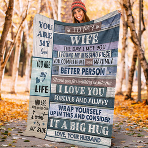 Christmas limited time discount 50%-To my Wife Blanket