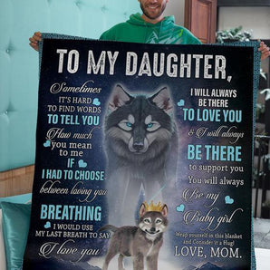 50% OFF Best Gift-To My Daughter, Love Mom-Blanket