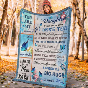 50% OFF Best Gift-To My Daughter, You Are My Sunshine-Blanket