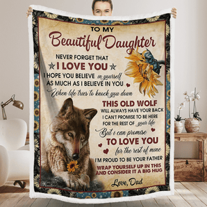 50% OFF Best Gift - Dad To Daughter-I LOVE YOU - Blanket