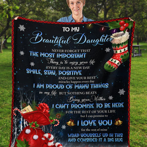 50% OFF Merry Christmas Best Gift🎁-To My Daughter/Son From Mom - Blanket