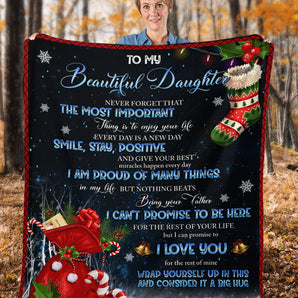 50% OFF Merry Christmas Best Gift🎁-To My Daughter/Son From Dad - Blanket